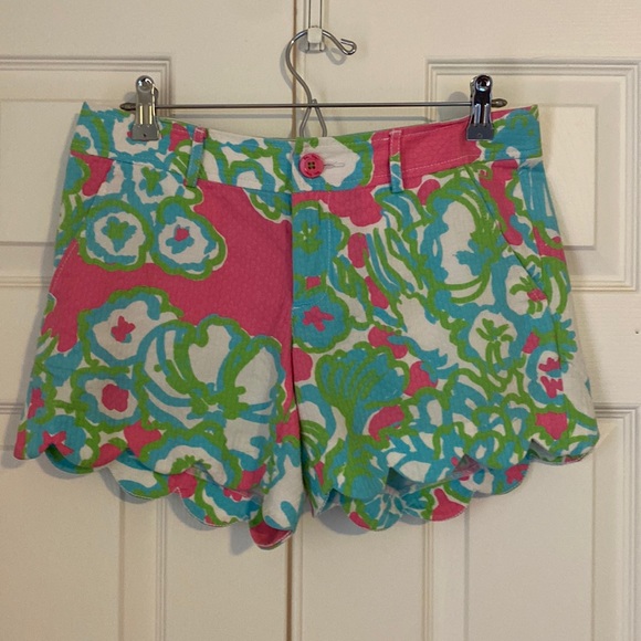 Lilly Pulitzer buttercup short size 4 in PB Pink a Delicacy - Picture 1 of 2